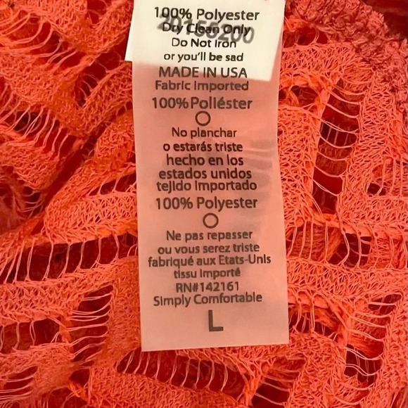 Lularoe Shirley Open Kimono Size Large Zig Zag Crochet - Picture 7 of 9